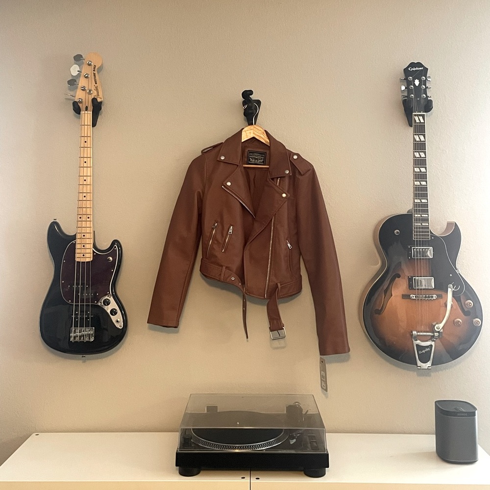 Levi Strauss Brown Faux Leather Moto Jacket